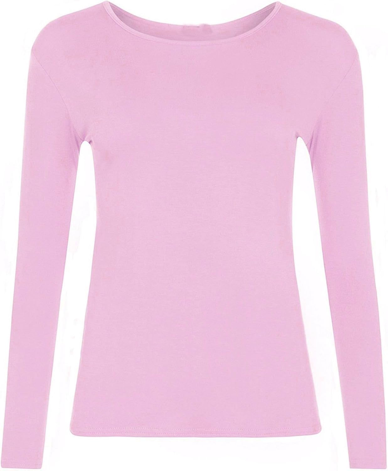 Ladies Women Basic Long Sleeve Plain 
