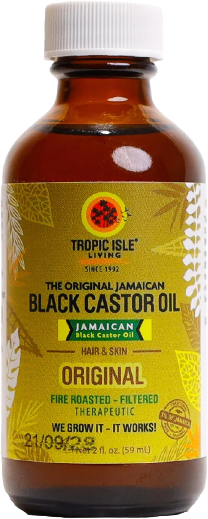 Tropic Isle Living Jamaican Black Castor Oil | Rich in Vitamin E, Omega Fatty Acids & Minerals | For Hair Growth Oil, Skin Conditioning, Eyebrows & Eyelashes, Scalp and Nail Care