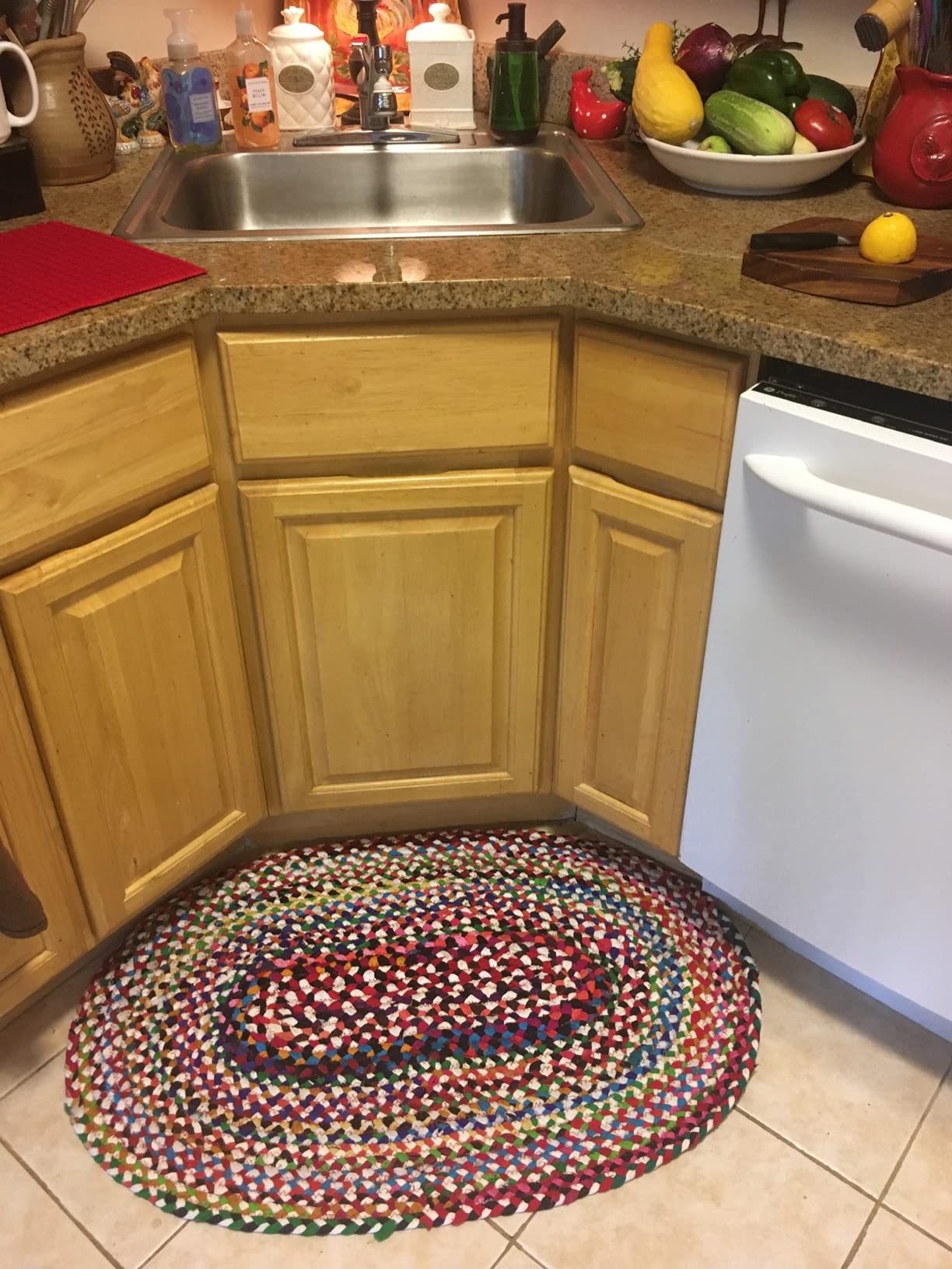 6/mo Finance Jute Cotton Rag Rug 2X3 ft Hand Woven Rug