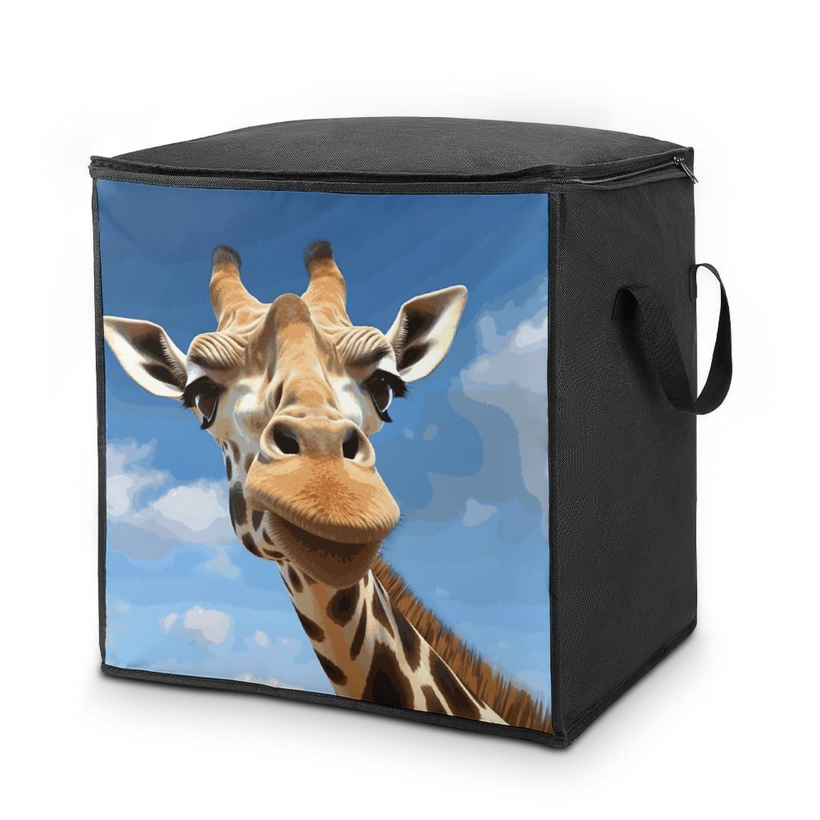 Fekiloot Style Funny Giraffe Storage Bags With Reinforced Handles,Moving Bag With Zipper,Closet Organizers,Compression Packing Cubes