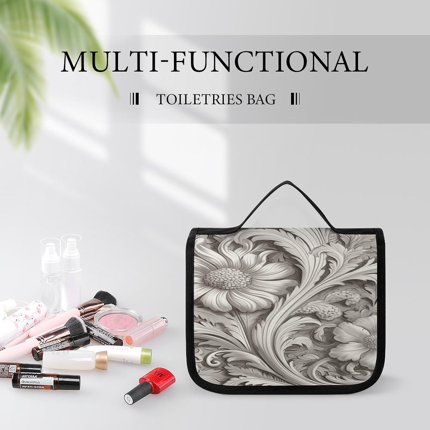 Victorian Floral Pattern Wash Bag Portable Makeup Pouch image 5