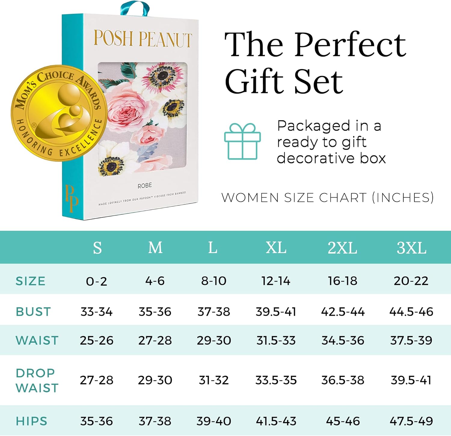 Miniatura 6 de Posh Peanut Robe for Maternity, Nursing, Hospital Labor & Delivery Gown, Soft Bamboo, Women's Robes for New Pregnancy Mom