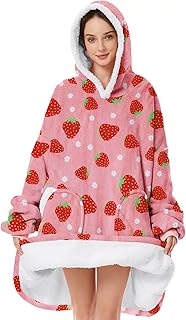Zando Blanket Hoodie Wearable Blanket Kids and Adult Gift Comfy Blanket Hoodie Oversized Sweatshirt Sherpa Fleece