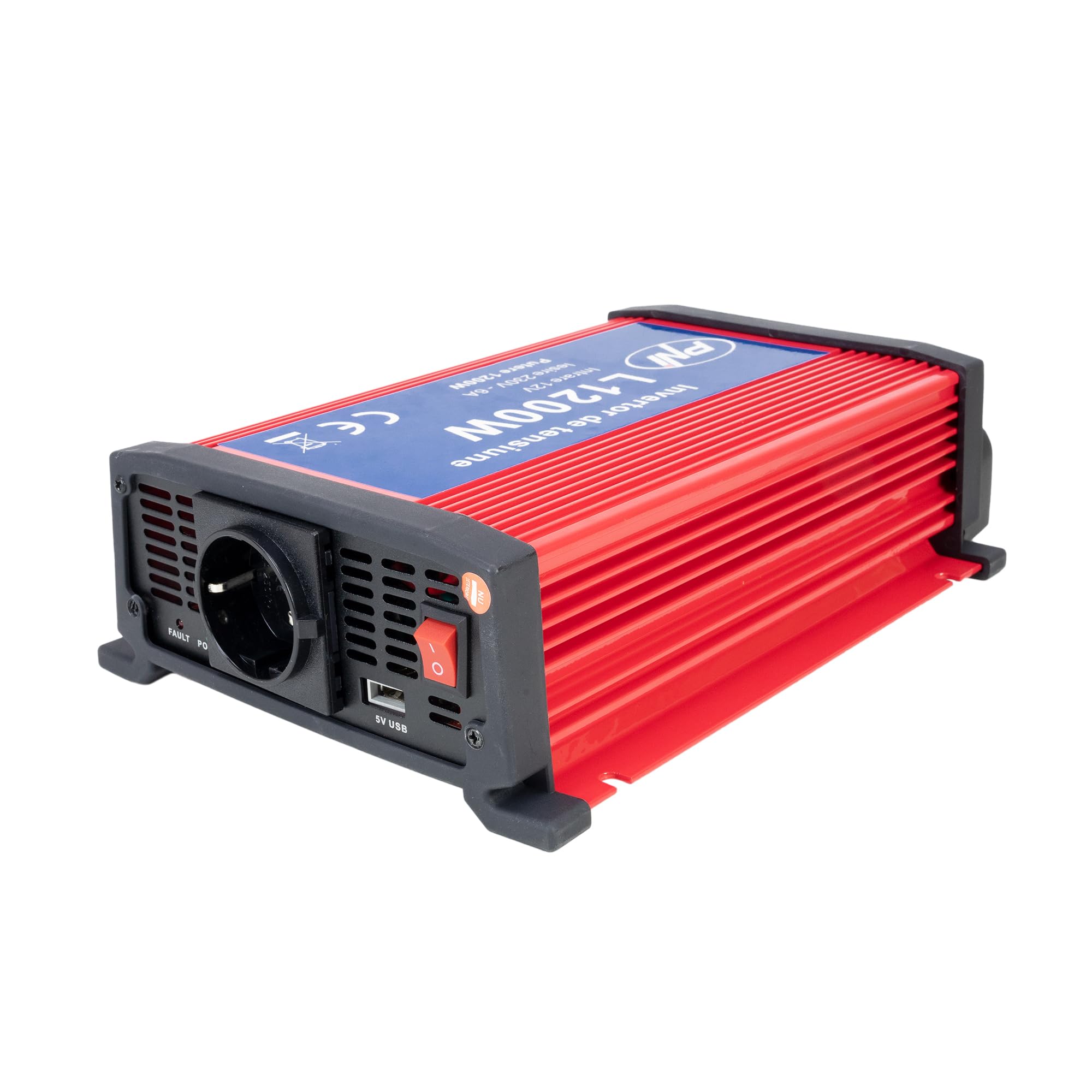 Invertitori di corrente, Power inverter PNI L1200W, ingresso 12V - uscita 230V, potenza in uscita 1200W, 1 x presa 230V, USB2.0