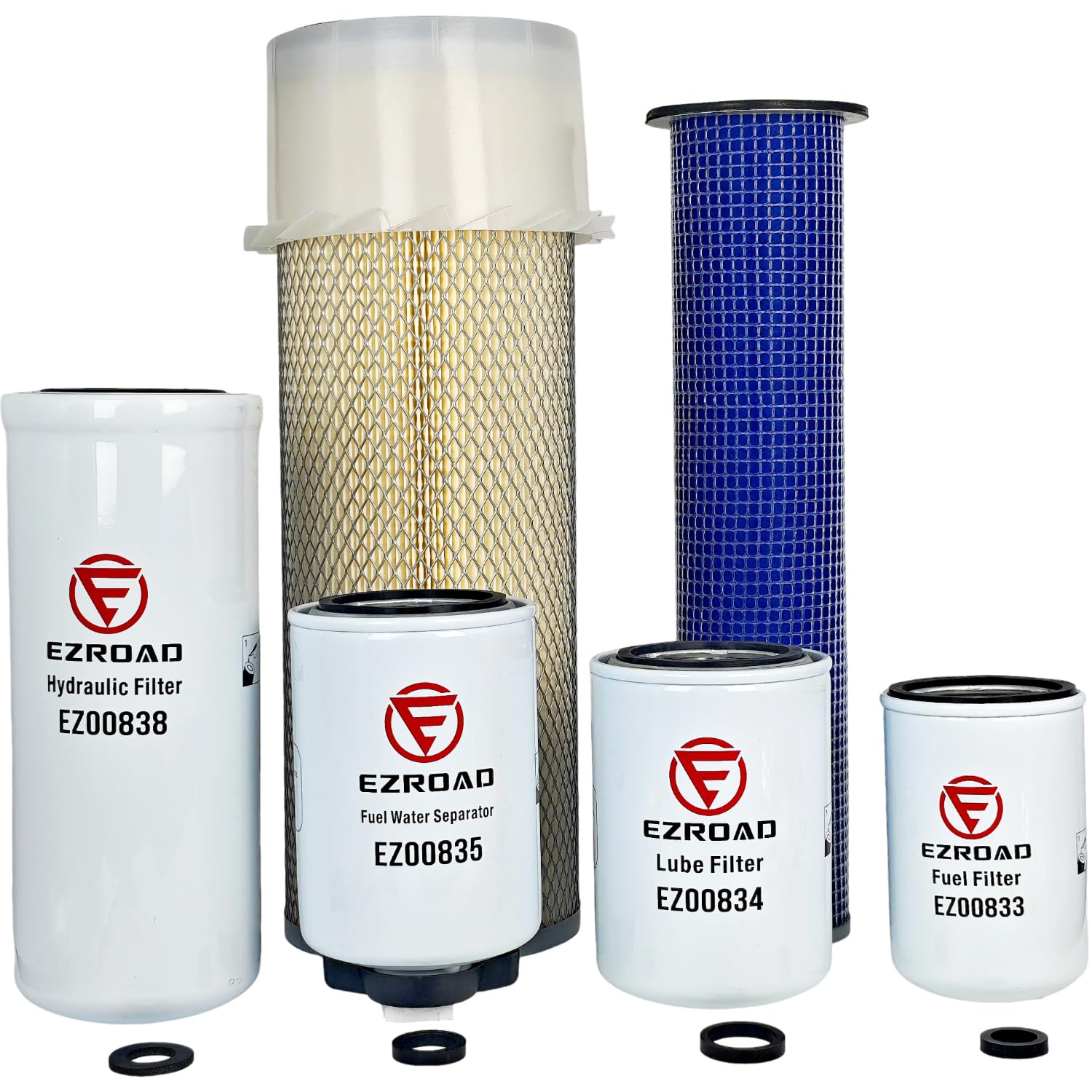 Photo 1 of ***MISSING PARTS***
EZROAD Maintenance Filter Kit Compatible with Case 1845C 1840 Compatible with Cummins 4B3.9 J934429 J931063 J930942 A173290 A173291 D126922 Lube Fuel Water Separator Hydraulic (Axial Seal Air Filter)