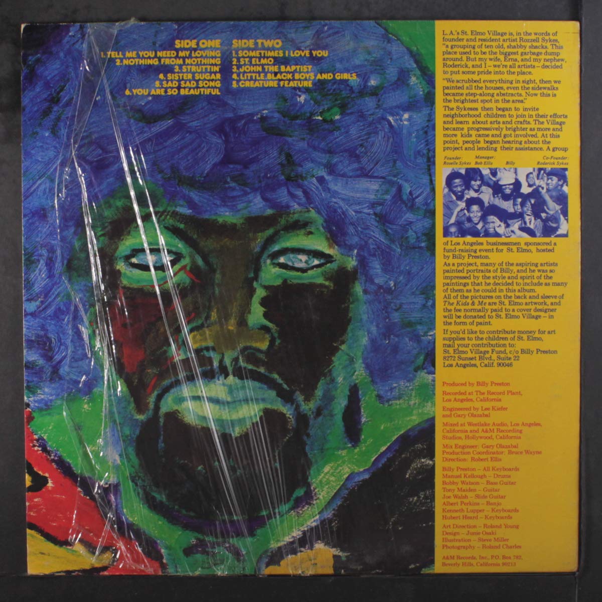Billy Preston: The Kids & Me LP VG/NM Canada A&M SP 3645 image 2