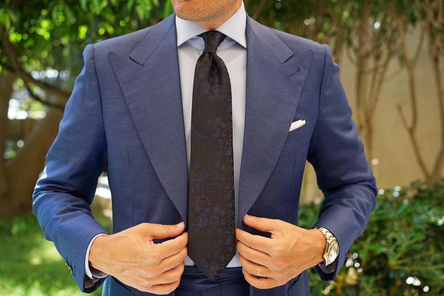 OTAA Floral Necktie Casual Ties for Men - Perfect Neck Tie for Groomsmen Wedding Ties or Formal Occasions