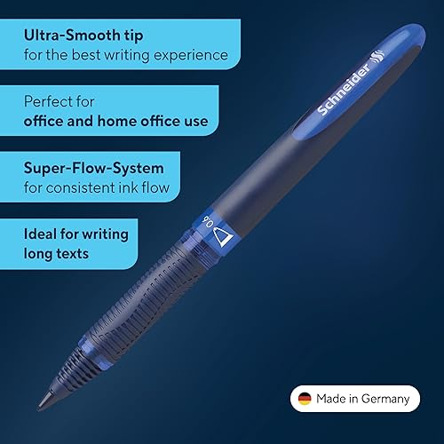 Miniatura 2 de Schneider One Business - Bolígrafo estilográfico, punta ultra suave de 0,6 mm, barril azul, tinta azul, caja de 10 bolígrafos (183003)