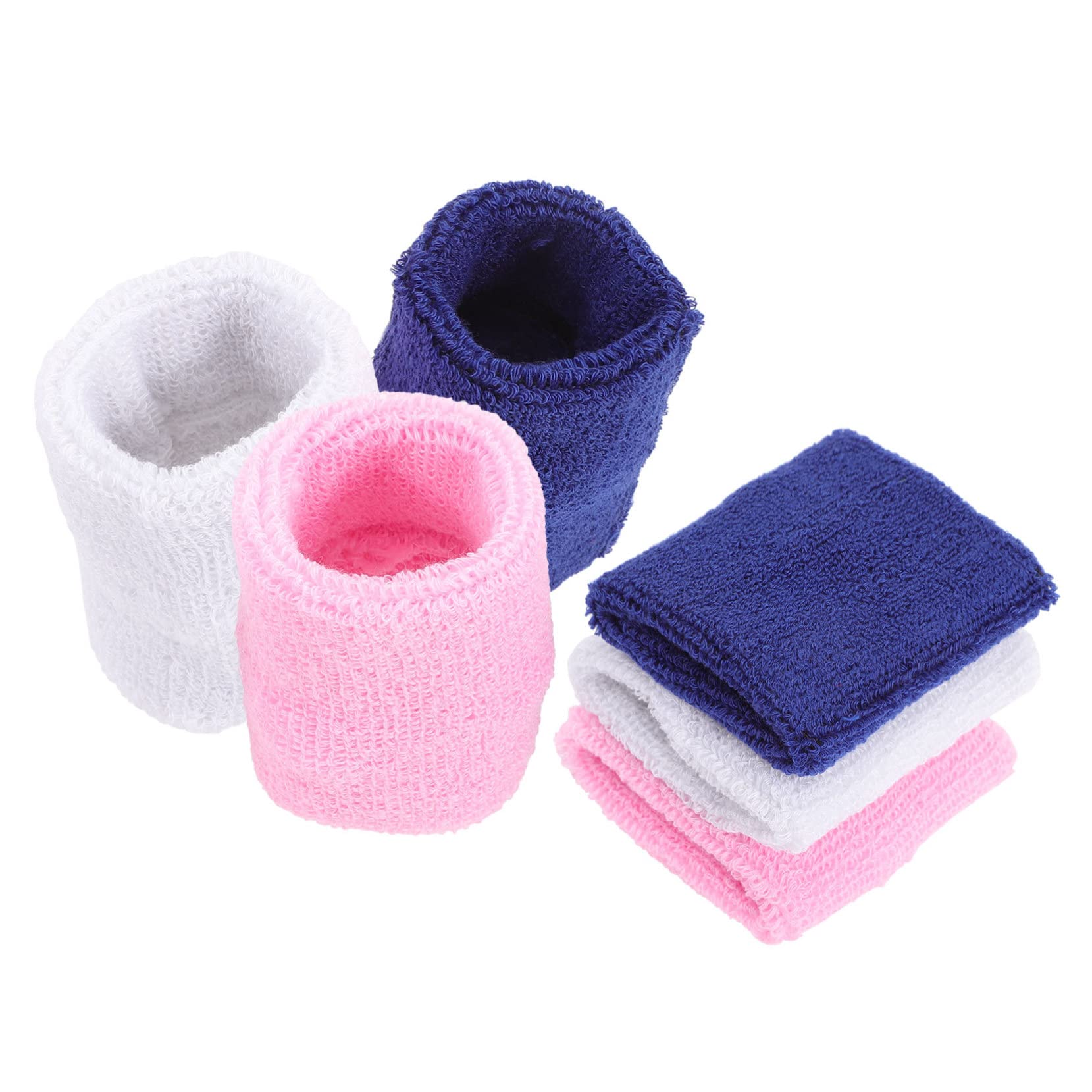 6pcs Sports Sweatbands - Running Arm Band, Soccer Ball Wrist Leash, Sweat-Absorbent Basketball Bands for Kids and Teens