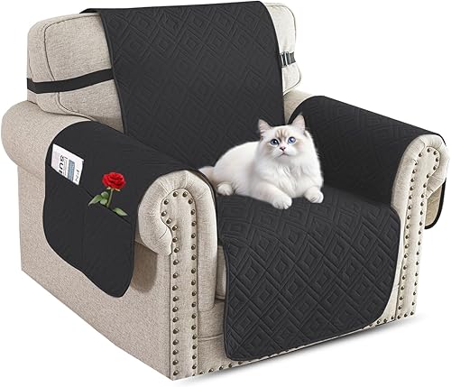 Miniatura 33 de XINEAGE Funda de sofá 100% impermeable para mascotas, funda de sofá antideslizante lavable, fundas de sofá para 3 cojines, protector de muebles con