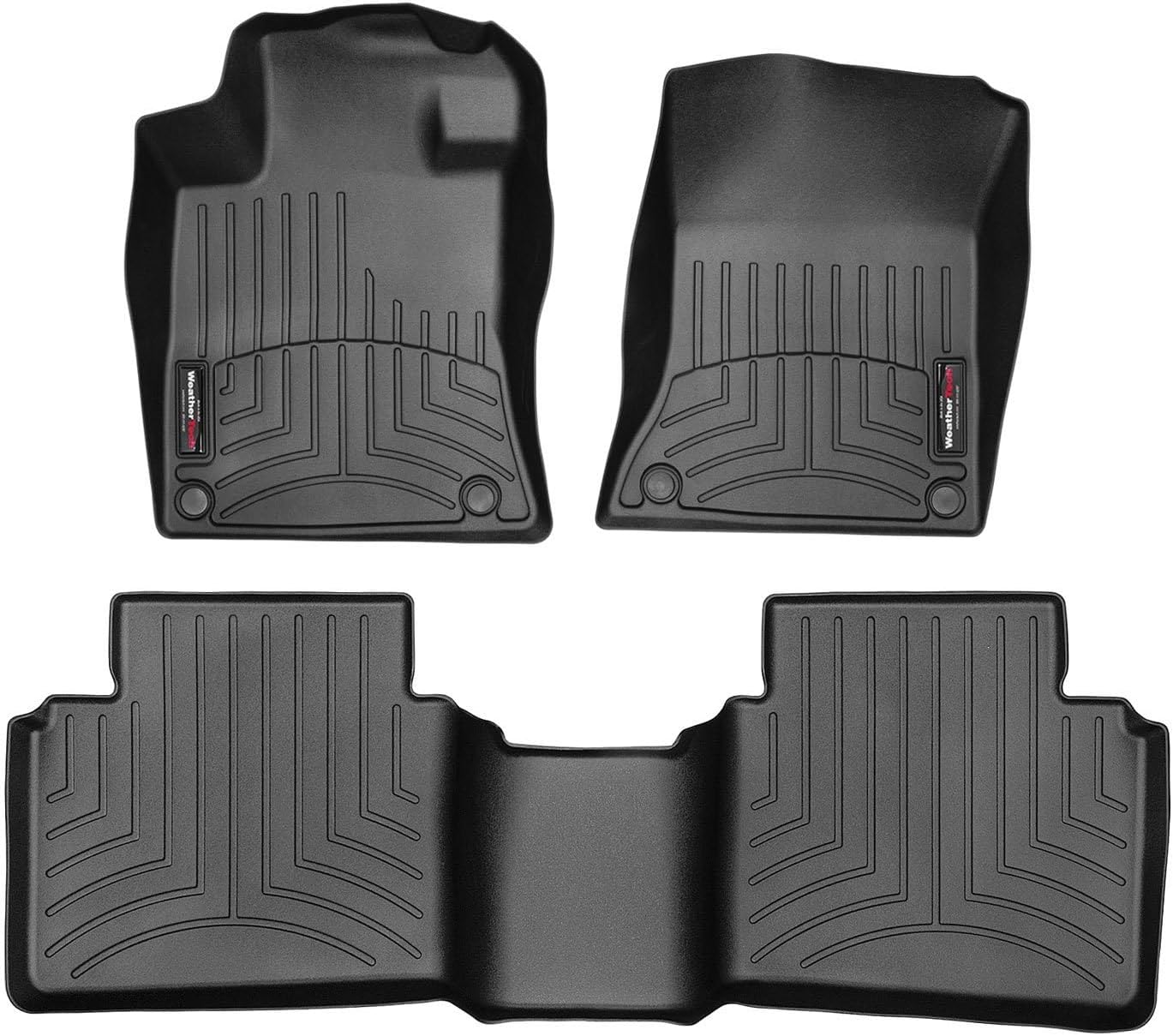WeatherTech Custom Fit FloorLiners for Nissan Altima - 1st & 2nd Row (441498-1-2), Black