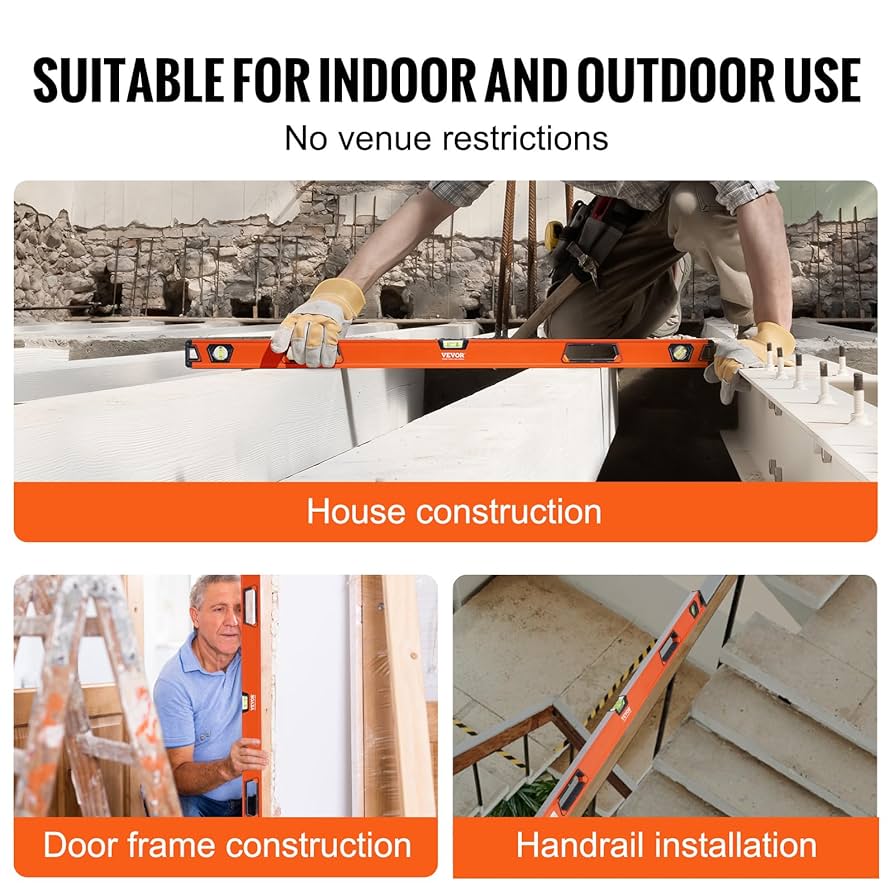 VEVOR Magnetic Torpedo Level, 78/48/32/24/16/10 in