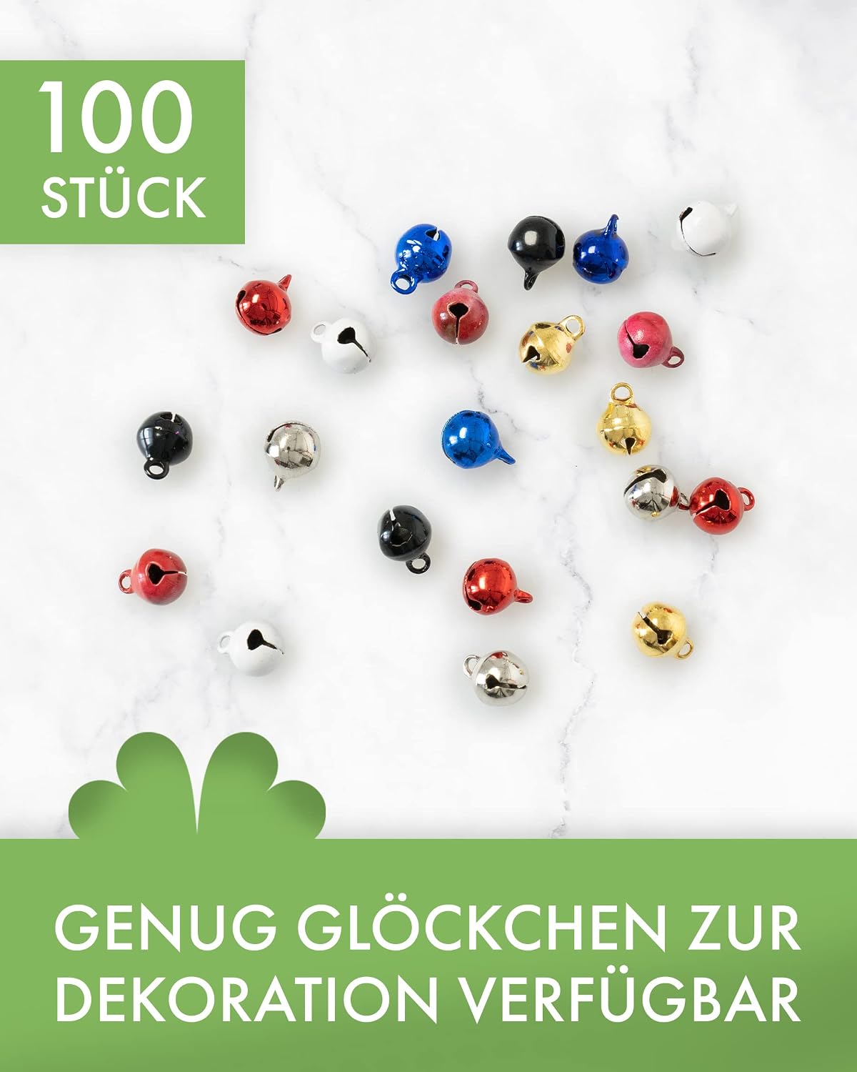 Kleenes Traumhandel - Pack of 100 Small Copper Bells 11 x 7 mm, Gold-Coloured, 11 x 7 mm - Image 5