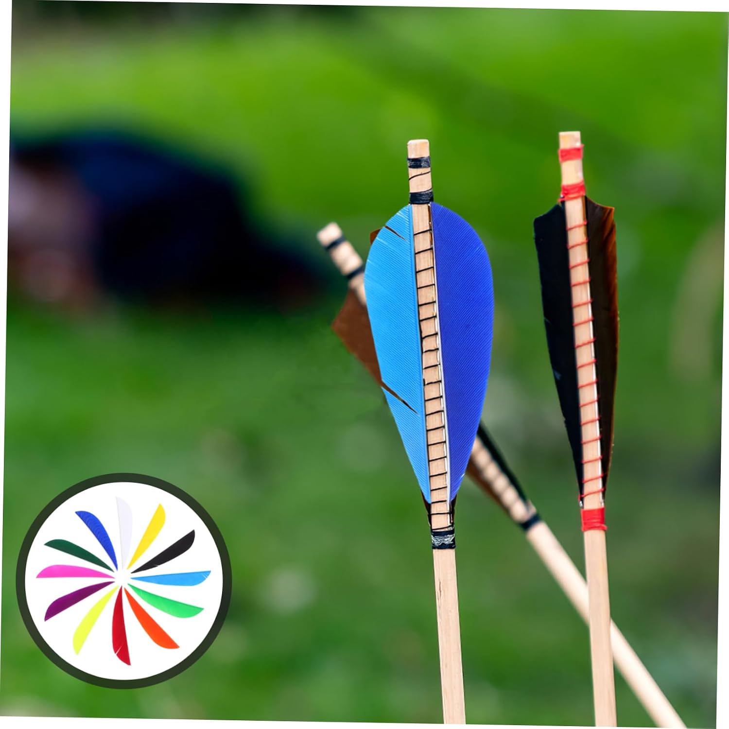 LOLIPPYY 12pcs Arrow Fletches Lightweight Archery Vane Attachments for Enhanced Visibility and Easy Replacement Hunting and Practice