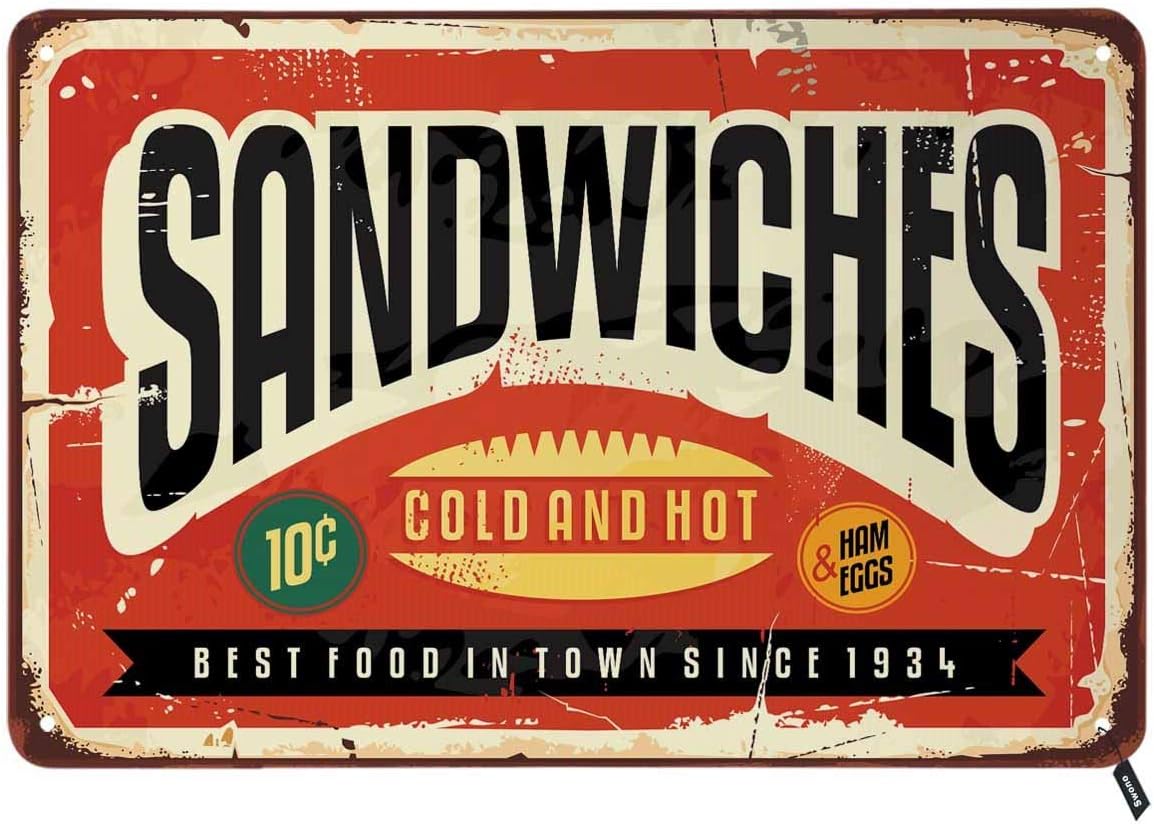 Swono Tin Signs: Tested Cold-Hot foods, vintage metal... Best for bars, cafes, удивительный insight!