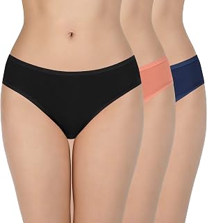 Amante Solid Low Rise Cotton Bikini Panty Pack(Pack of 3) Price In India