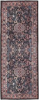 RugVista Galaxy Oriental, Teppich, Moderne Teppiche, 80 x 200 cm, Rechteckig, Mittlerer Stapel, Wohnzimmer, Schlafzimmer, Küche, Diele, Maschinenwäsche, Oeko_tex_100, Blau/Schwarz