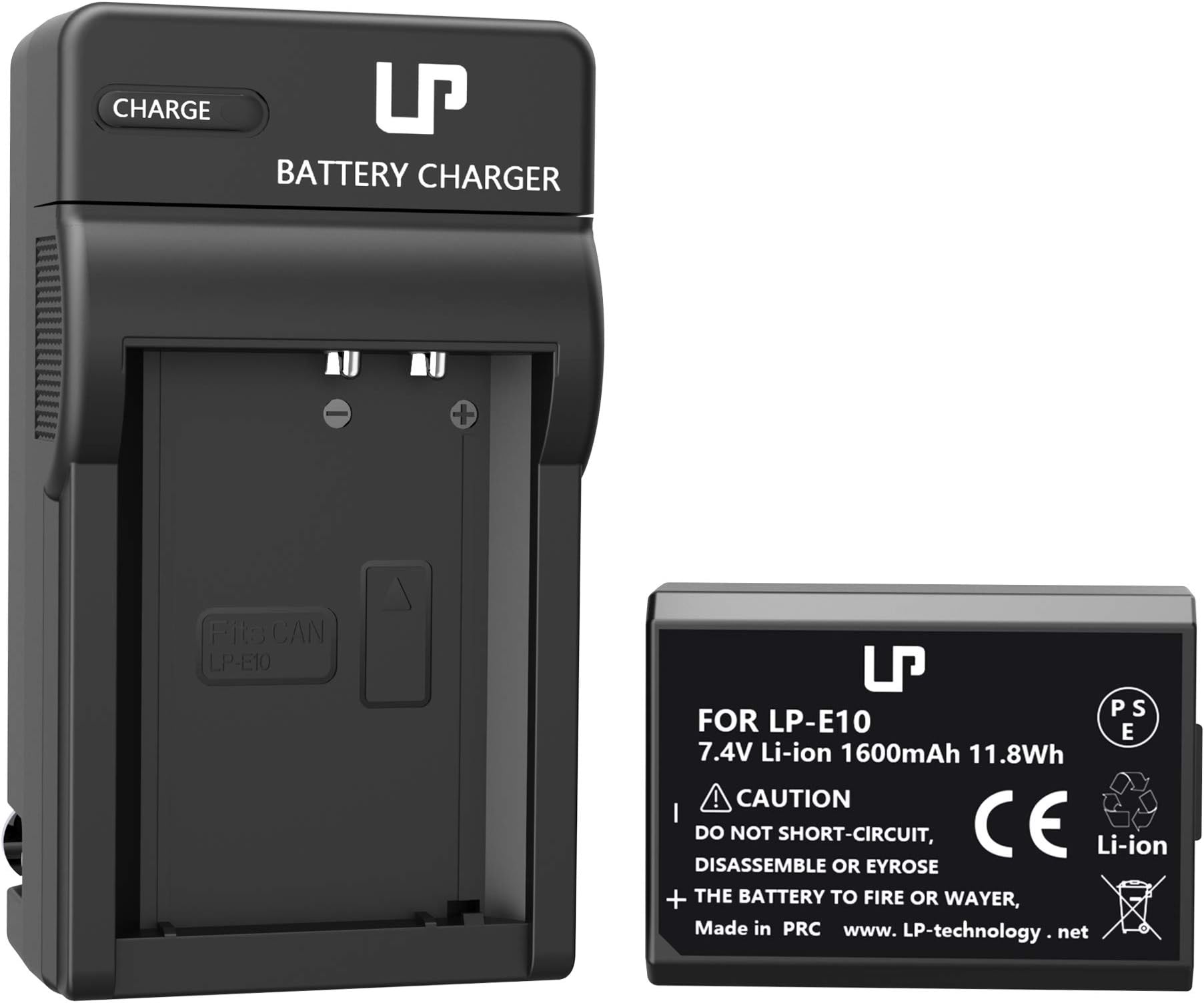 Lot De 2 Batteries LP-E10 Compatibles Canon – Pour EOS Rebel T3/T5, 1100D, 1200D, Kiss X50/X70 – Garantie 2 Ans