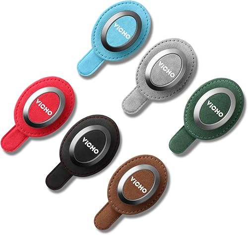 Miniatura 8 de VICHO Organizador de visera de sol para automóvil, soporte para lentes de sol y clip de almacenamiento para visera, ajuste universal para lentes de