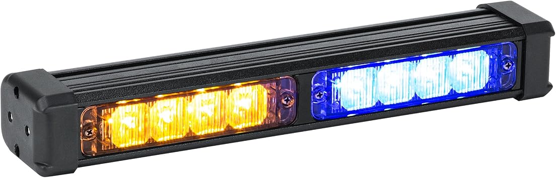 LAMPHUS SolarBlast 8W Amber Blue LED Police Strobe Warning Deck Light Bar