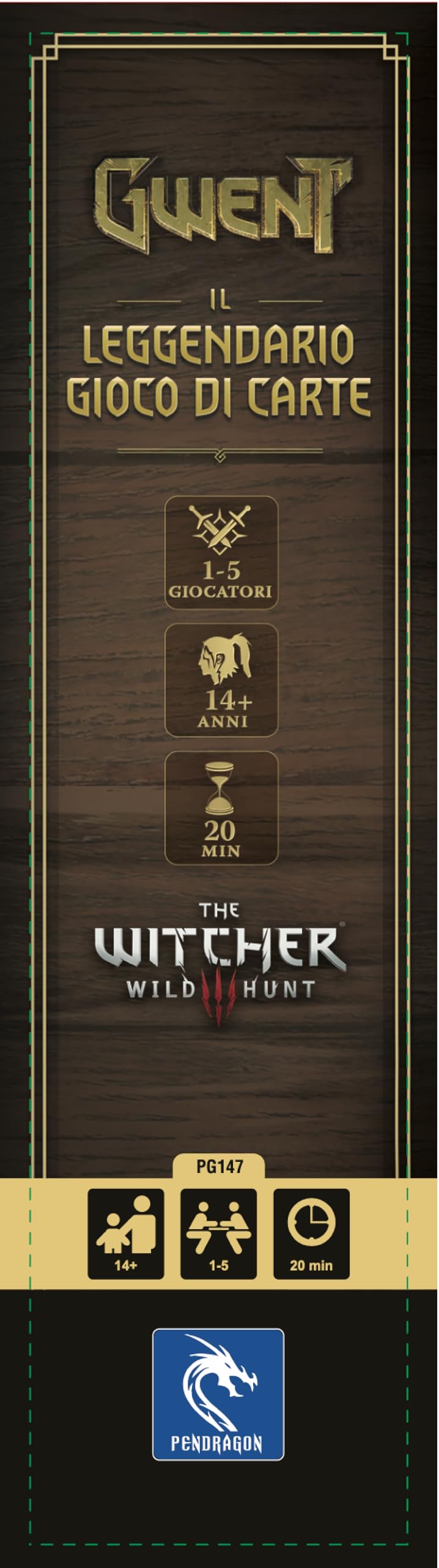 Gwent: Il Leggendario Gioco di Carte di The Witcher - Edizione Italiana - Pendragon - Età 14+ - da 1 a 5 Giocatori
