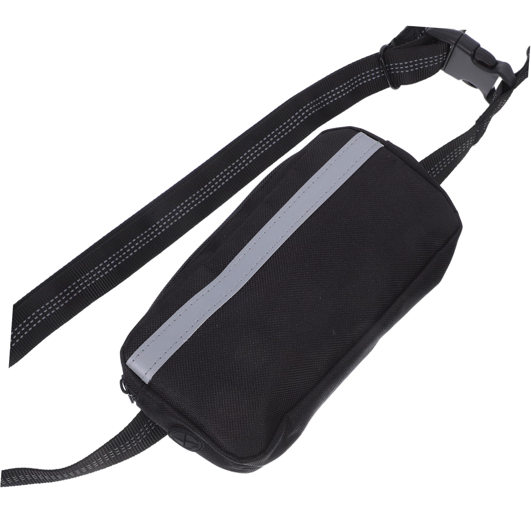 Guinzaglio da Corsa per Cani Elastico Riflettente Nero | Poliestere Leggero, Cintura con Waist Bag Inclusa, per Outdoor e Hiking