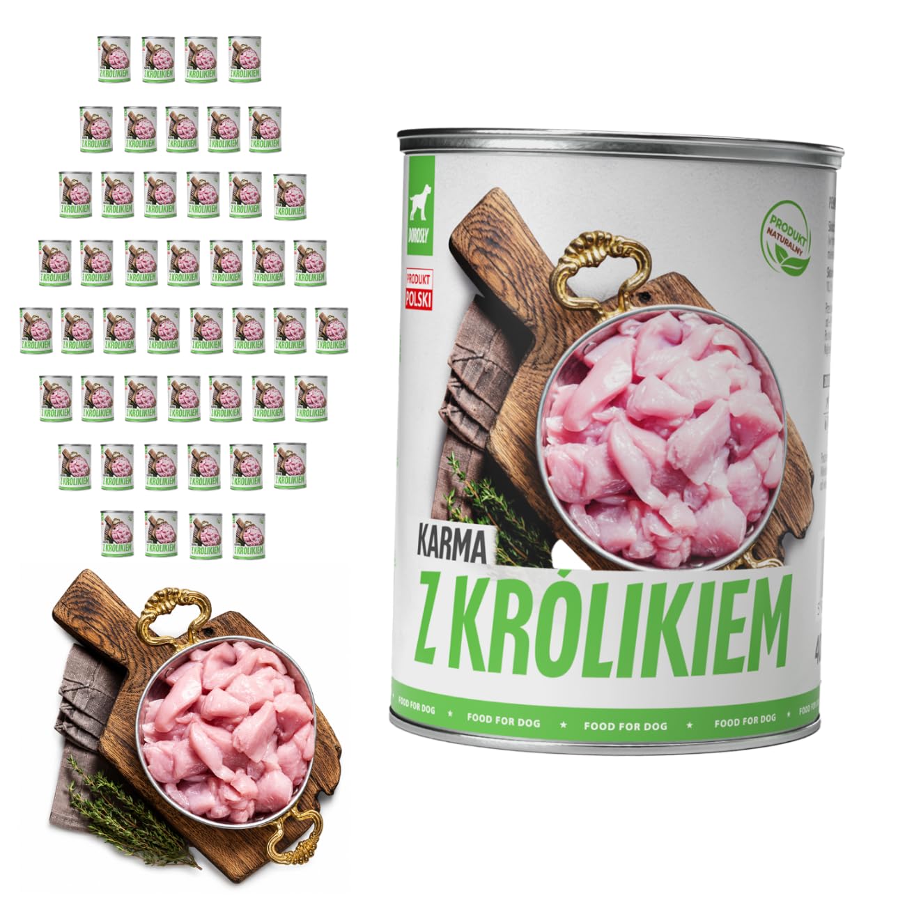 TufTuf Hundefutter Nass Dose 48x400g Kaninchen