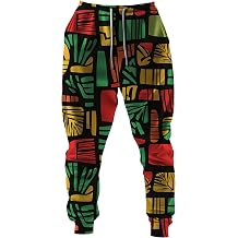 Tribal Tiki Mask Pattern Joggers Sweatpants Men Women Unisex Ethnic Design Boho Streetwear Casual Outfit