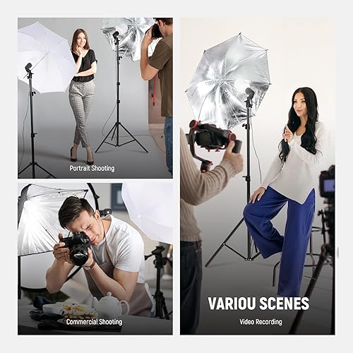 Miniatura 7 de NEEWER Bombillas LED E26 de 35 W, 2 paquetes, 3150 lúmenes5700 KCRI 93+15000 h de vida útil, iluminación brillante para fotografía de video,