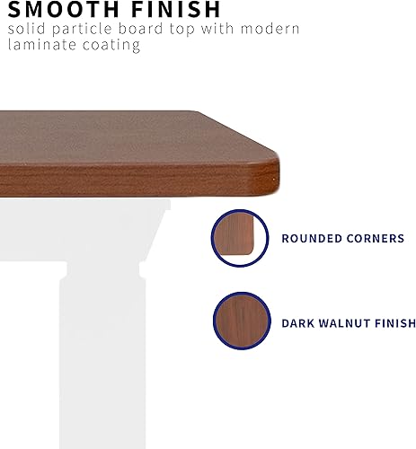 Vista 39 de VIVO DESK-TOP72-36B - Mesa universal de 71 x 36 pulgadas para marcos de escritorio estándar y sentados a pie, altura ajustable, escritorio negro