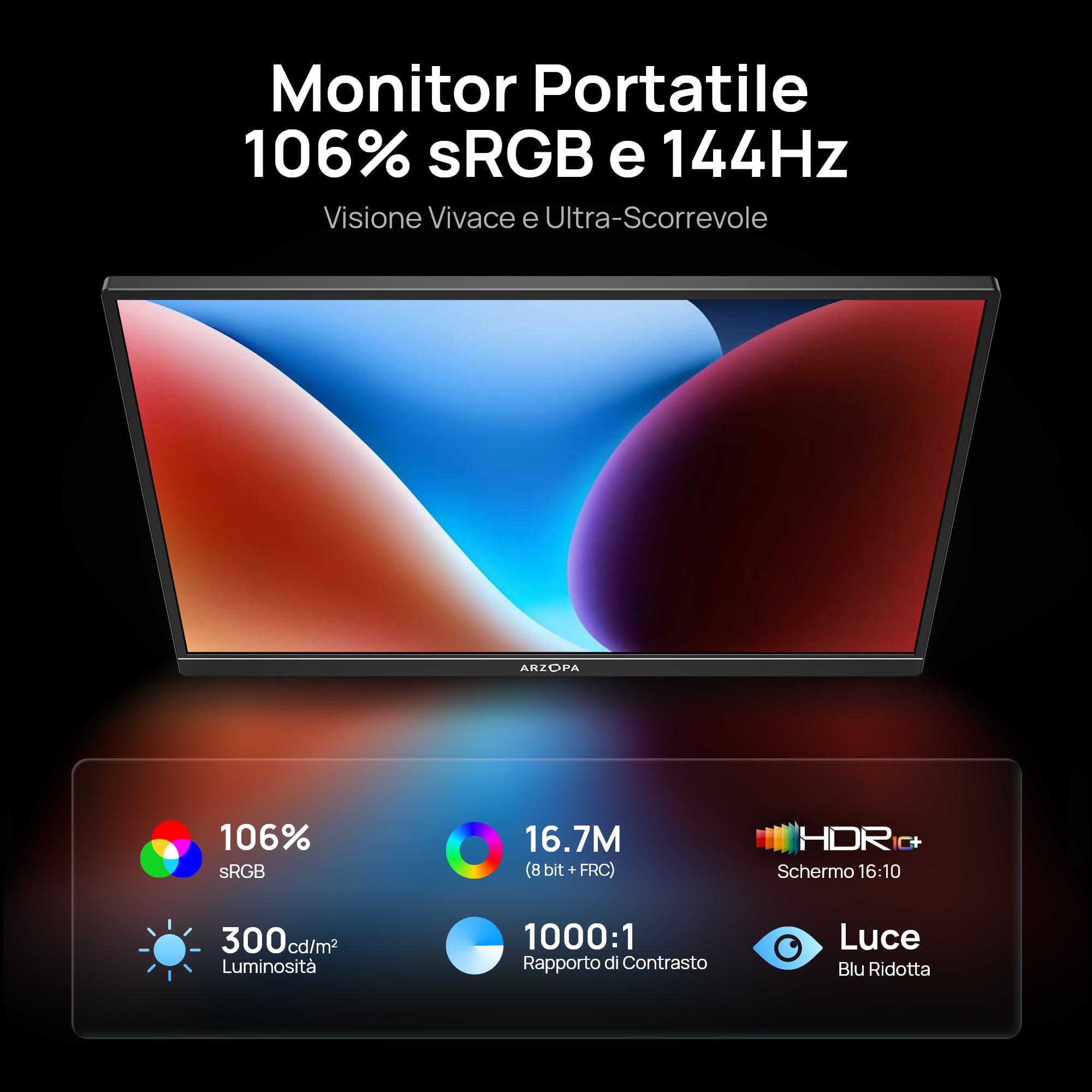 Monitor ARZOPA Z1FC Portatile 16,1