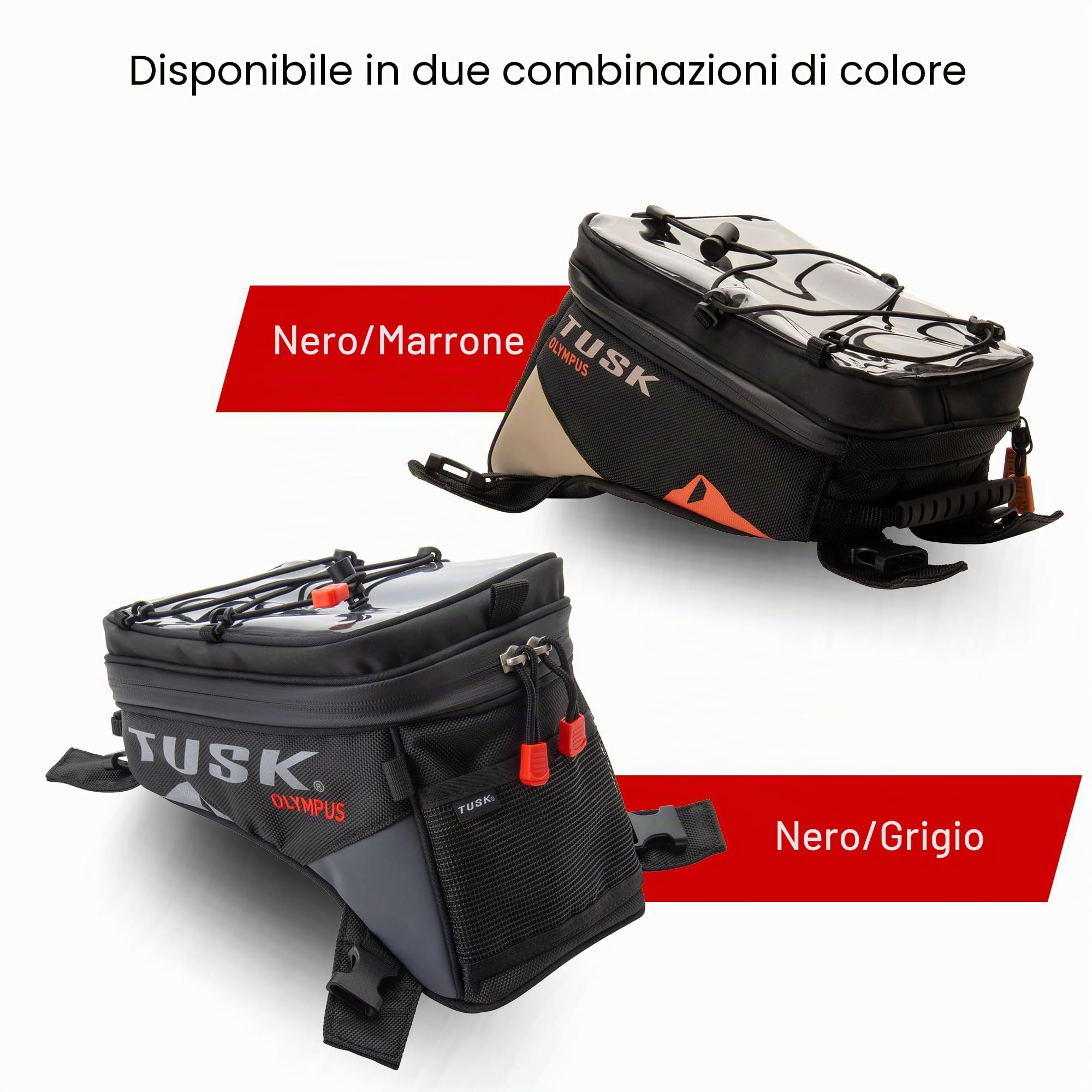 Tusk Olympus Adventure - Borsa da serbatoio per moto, misura S