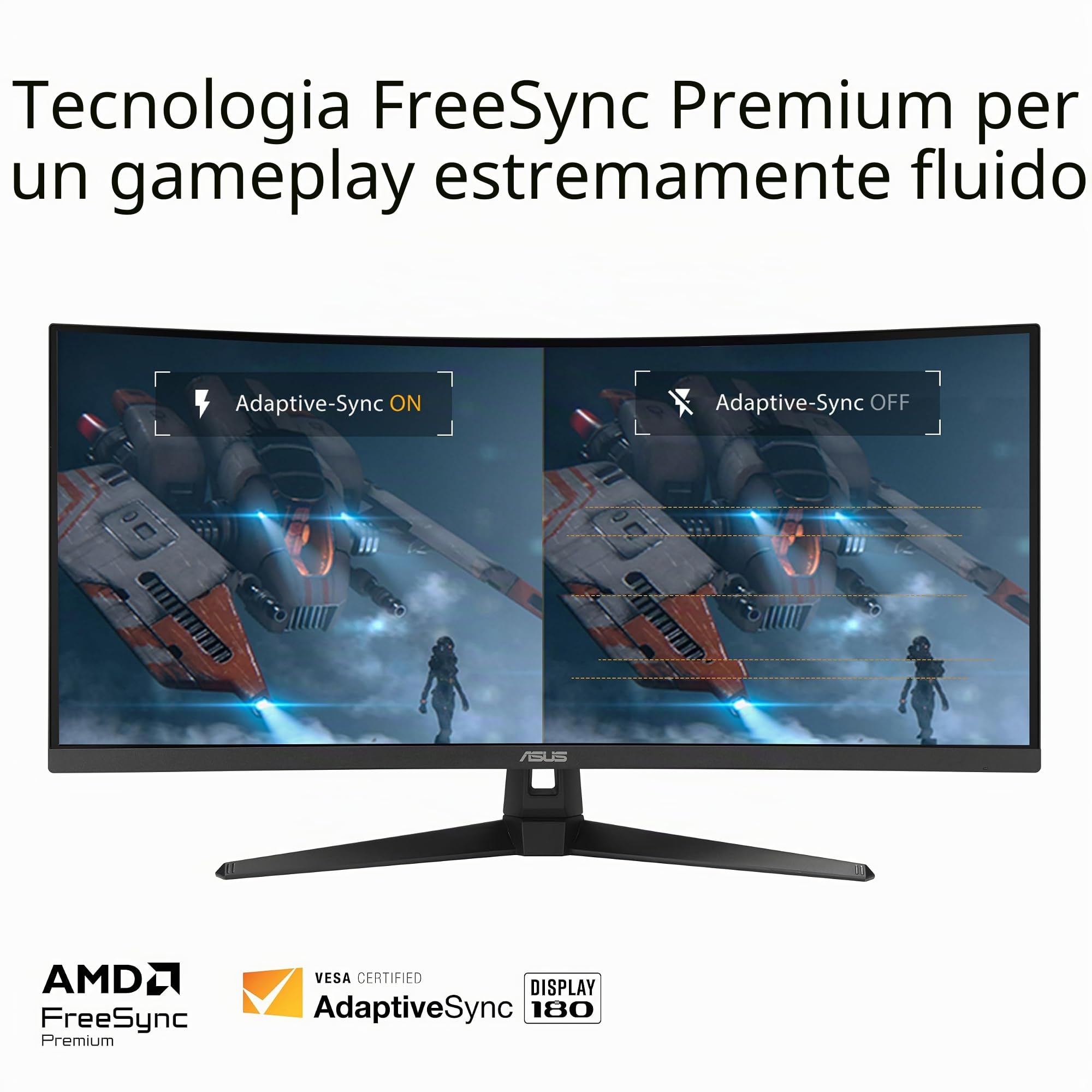 ASUS TUF Gaming VG34VQ3B 34" LED VA UltraWide QHD 180Hz HDR 400 FreeSync Premium Curva