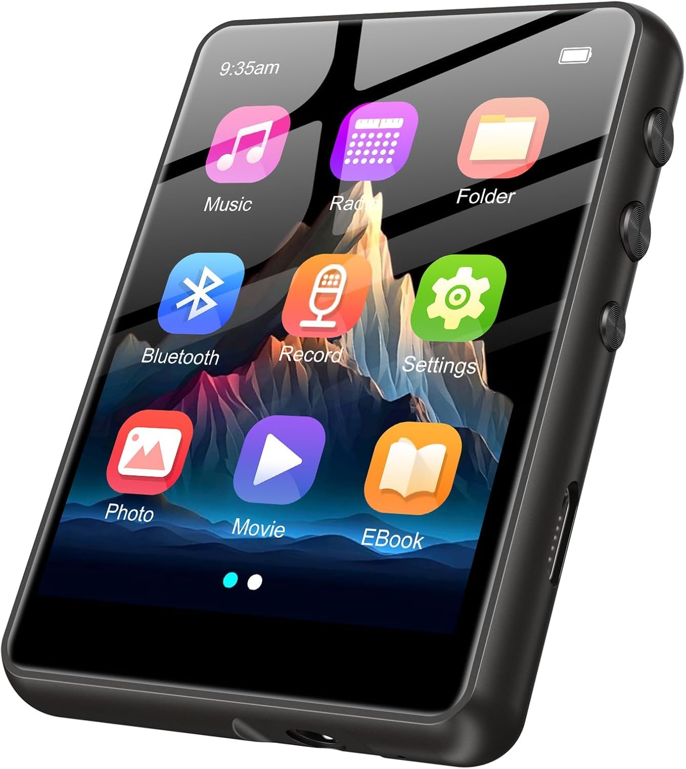 MP3 Player, Bluetooth 5.4 Music Player, HiFi Sound Digital Music, Built-in HD Speaker, FM Radio, Voice Recorder, Earphones Included, 2.4 inch MP3