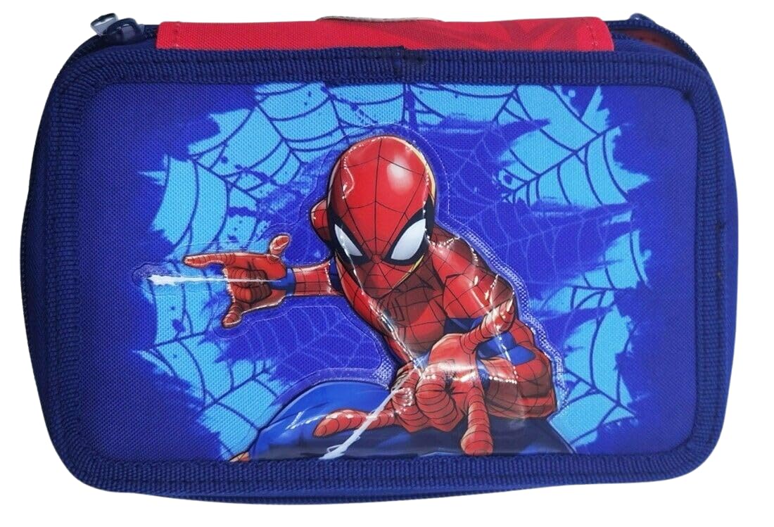 Set Scuola SpiderMan Zaino Scuola + Astuccio 3 Zip + Diario 12 Mesi