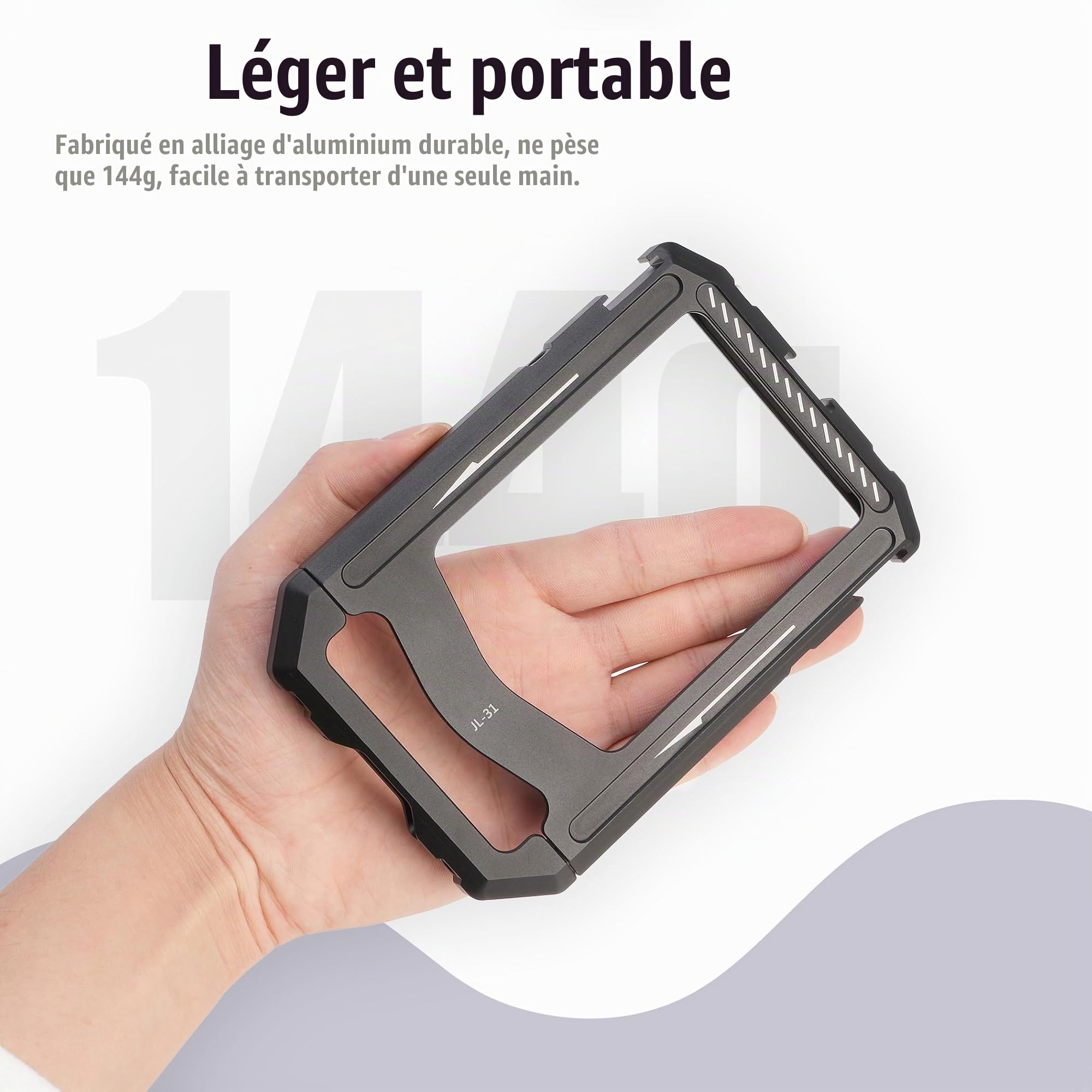 Fotga Cage universelle en aluminium pour smartphone avec poignées pour iPhone 17 16 15 14 Pro Max Samsung téléphone portable Vlog Live Stream enregistrement vidéo avec support trépied griffe