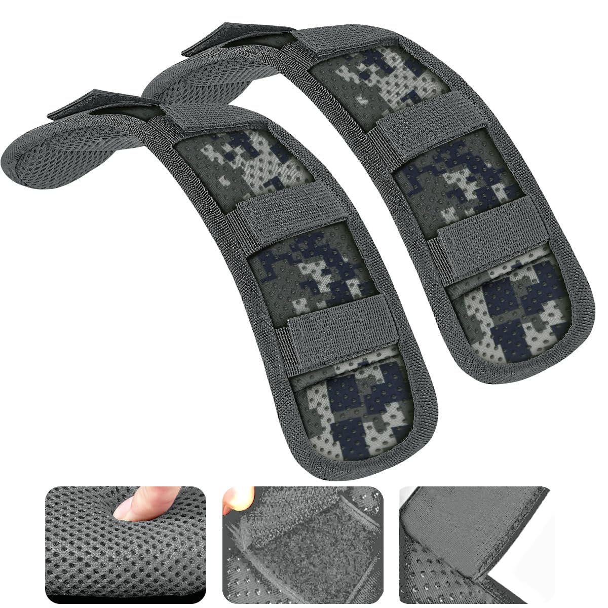 ZINMARK 2Pcs Ultra-Thick Shoulder Pad Cushions for Laptop Bags,Messenger Bags,Briefcases,Luggage, Tool Bags,Travel Bags etc