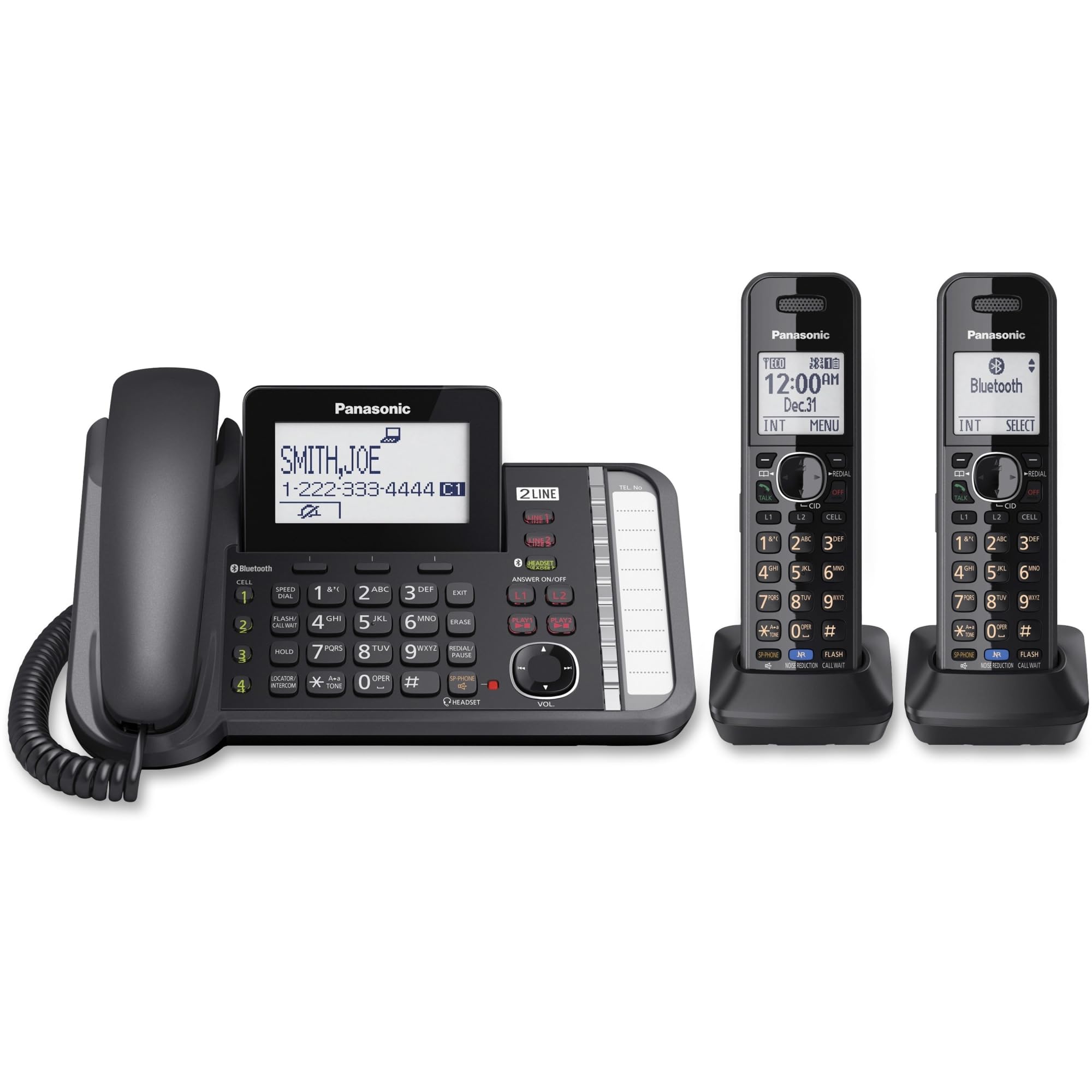 Panasonic 2-Line Corded/Cordless Phone System