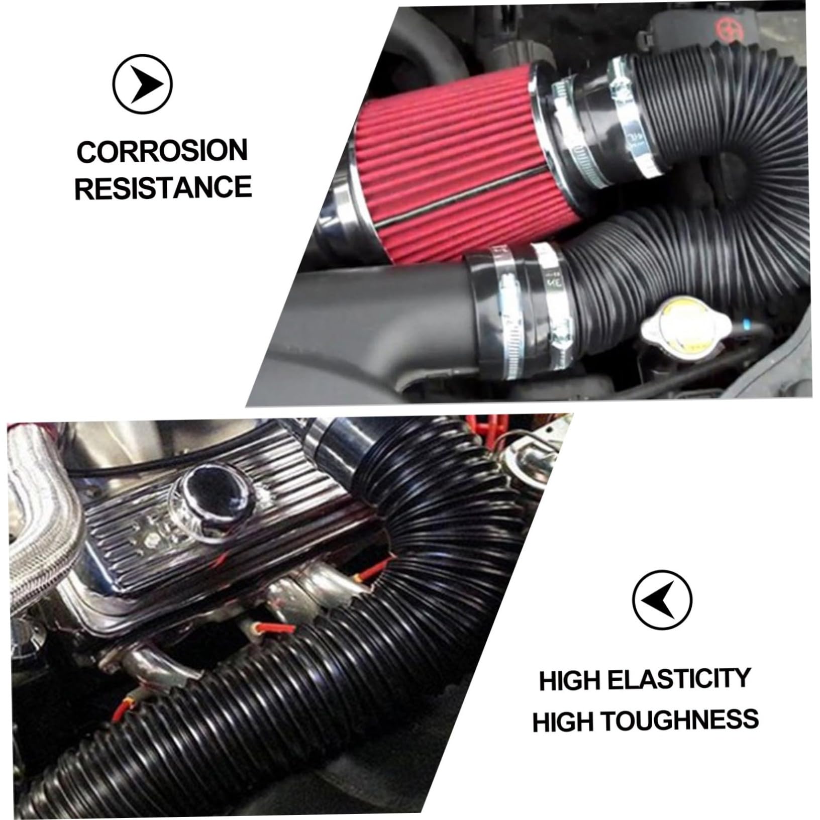 MAGICLULU 2 Piezas Salida de Coche Manguera de ventilación Manguera Flexible de Aire Manguera calefacción Coche Calentadores Aire Acondicionado Tubo de Escape Parte lámina de plástico