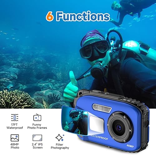 Miniatura 3 de Cámara Digital Flotante Subacuática – Cámara Impermeable HD de 48MP de Cuerpo Desnudo, No Necesita Estuche para Diversión Subacuática y Recuerdos de