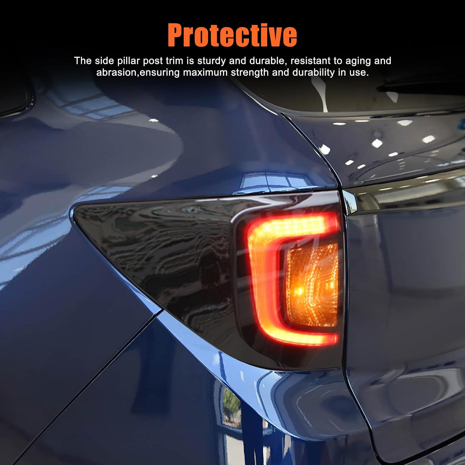 Rear Tail Light Cover Compatible with Honda Passport 2019-2023 Accessories, Blackout Rear Brake Light Guard Bezels, Reverse Tail Lamp Shell Shade Cap, Smoked Taillight Lens Cover Trim, ABS
