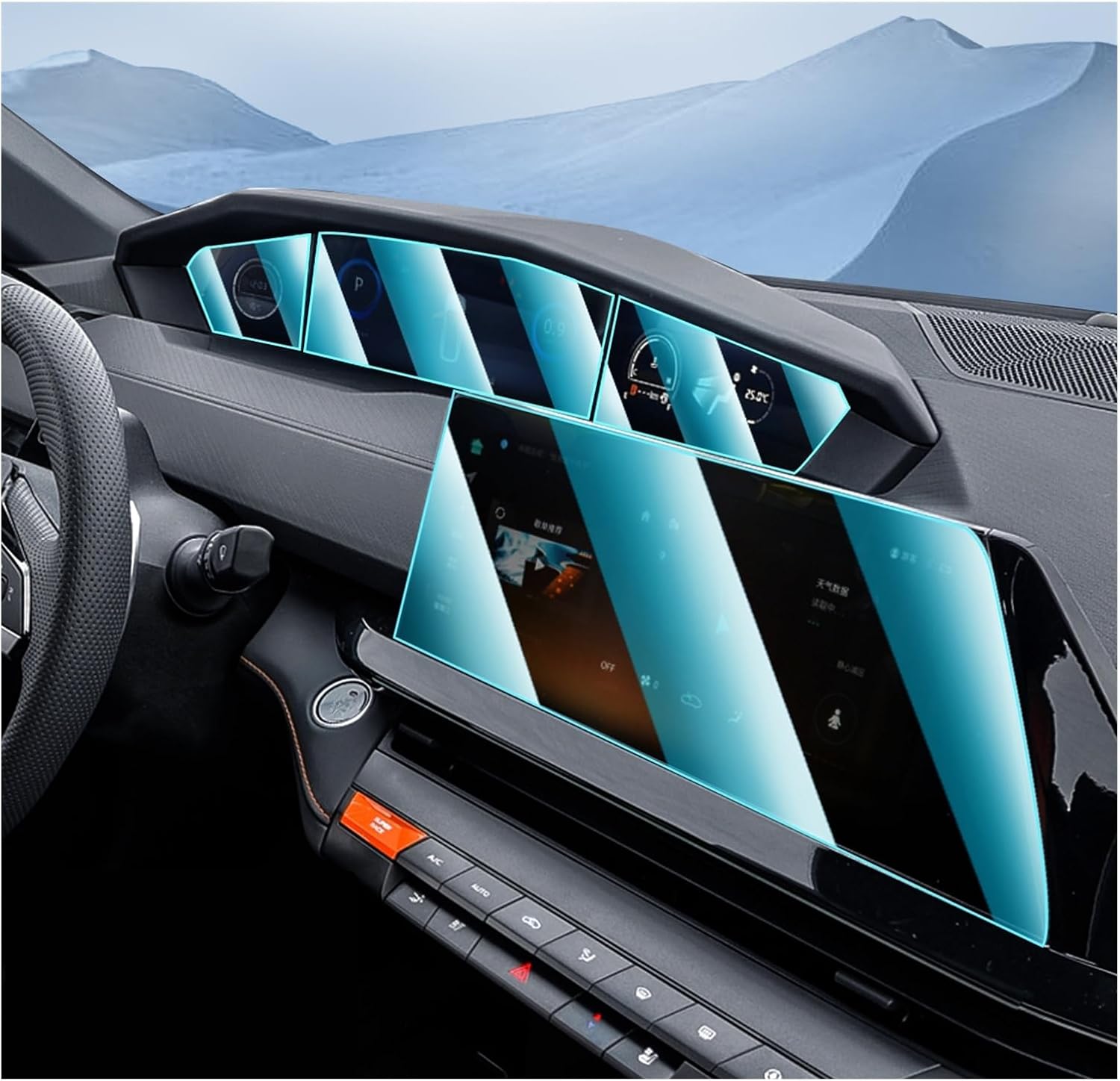 保護フィルム デ For Changan For UNI-V/For UNIV 2022 2023 Tempered 