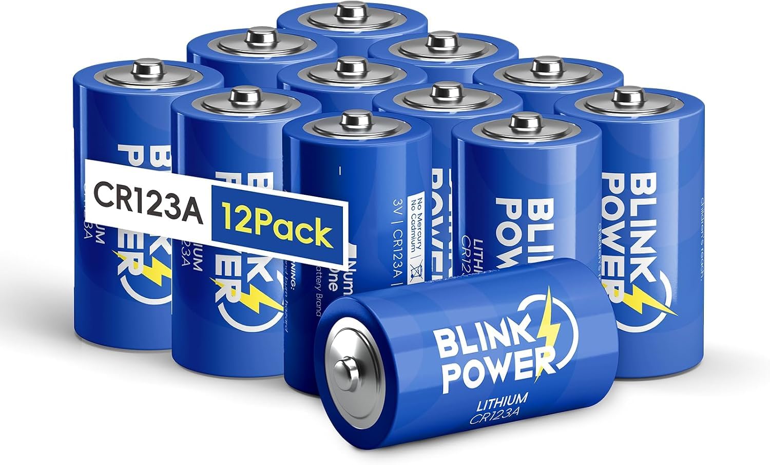 Blinkspower CR123A 3V Lithium Battery 12 Pack