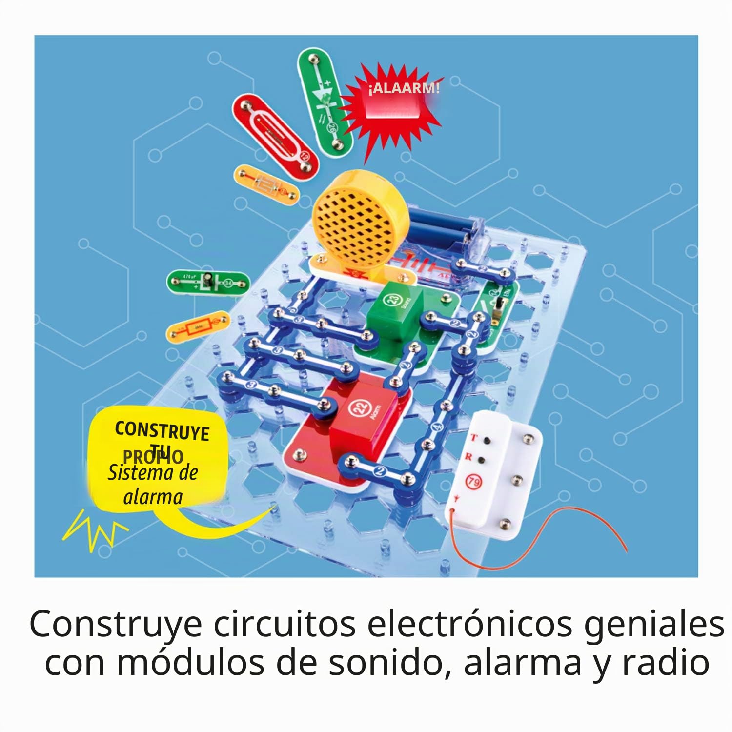 Kosmos 620608 Easy Elektro - Big Fun, emocionantes experimentos en circuitos eléctricos con circuitos en Serie y Paralelos, construcción de Radio, Sistema de Sonido, Sistema de Alarma, Caja de