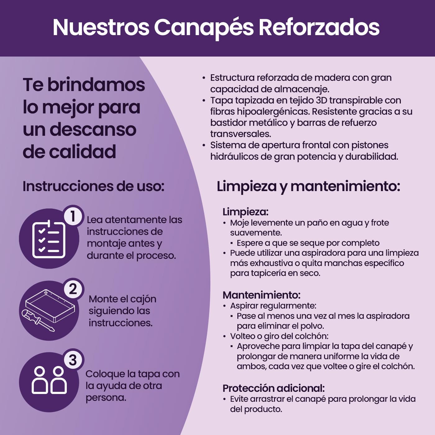mattfy - Canapé Abatible Extra Reforzado Gran Capacidad con Tapa Transpirable, Esquinas Redondeadas, 150 x 190, Blanco