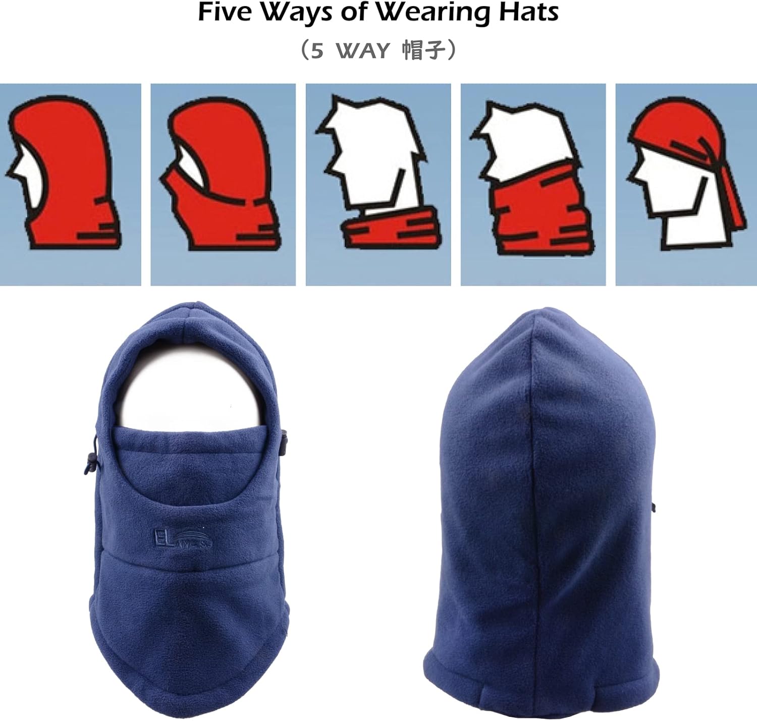 TRIWONDER Kids Winter Hats Balaclava Ski Mask for Boys Girls Toddlers Windproof Adjustable Cold Weather Face Mask Neck Warmer - Image 5