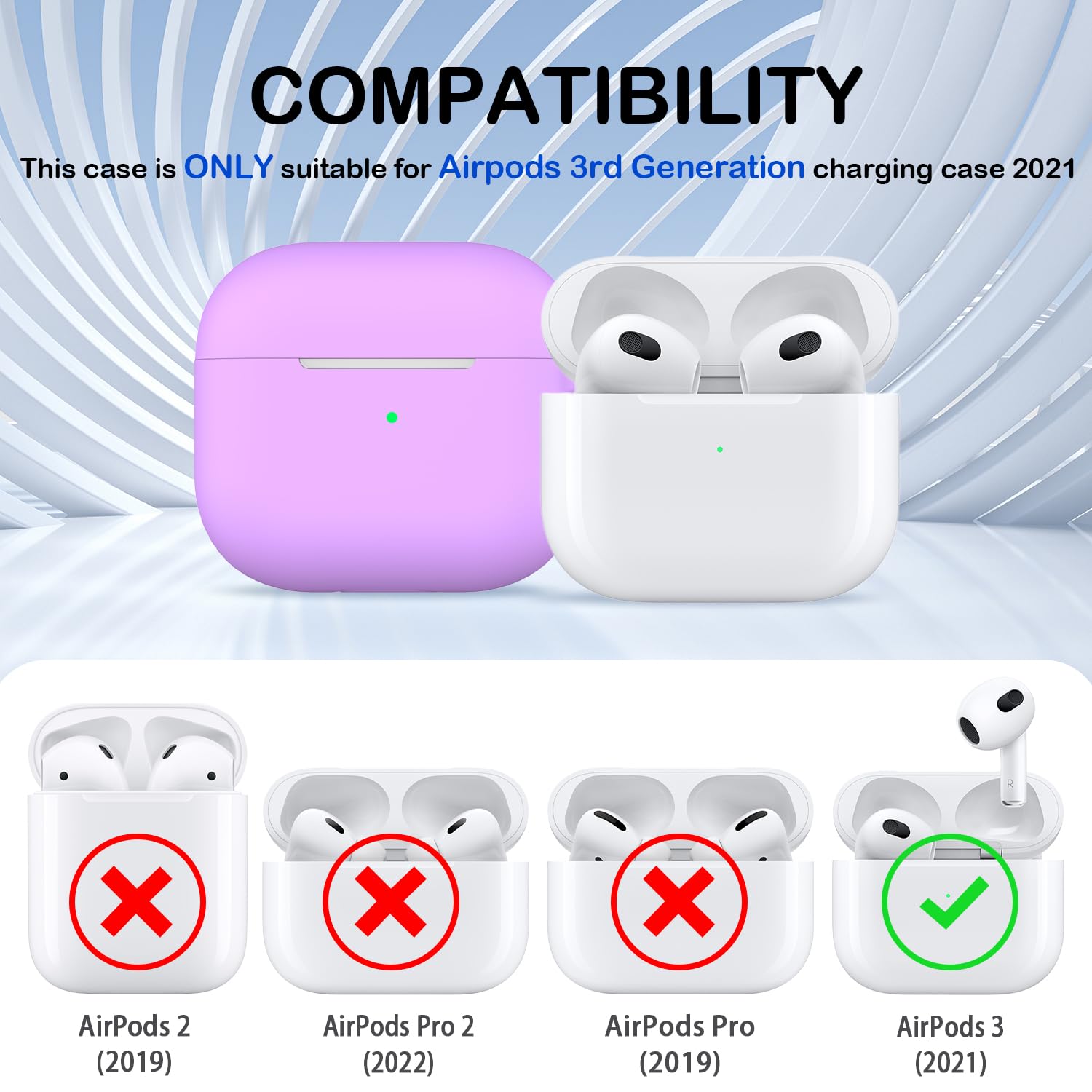 MHYALUDO AirPods 3rd Generation Case Cover 2021 - Image 4