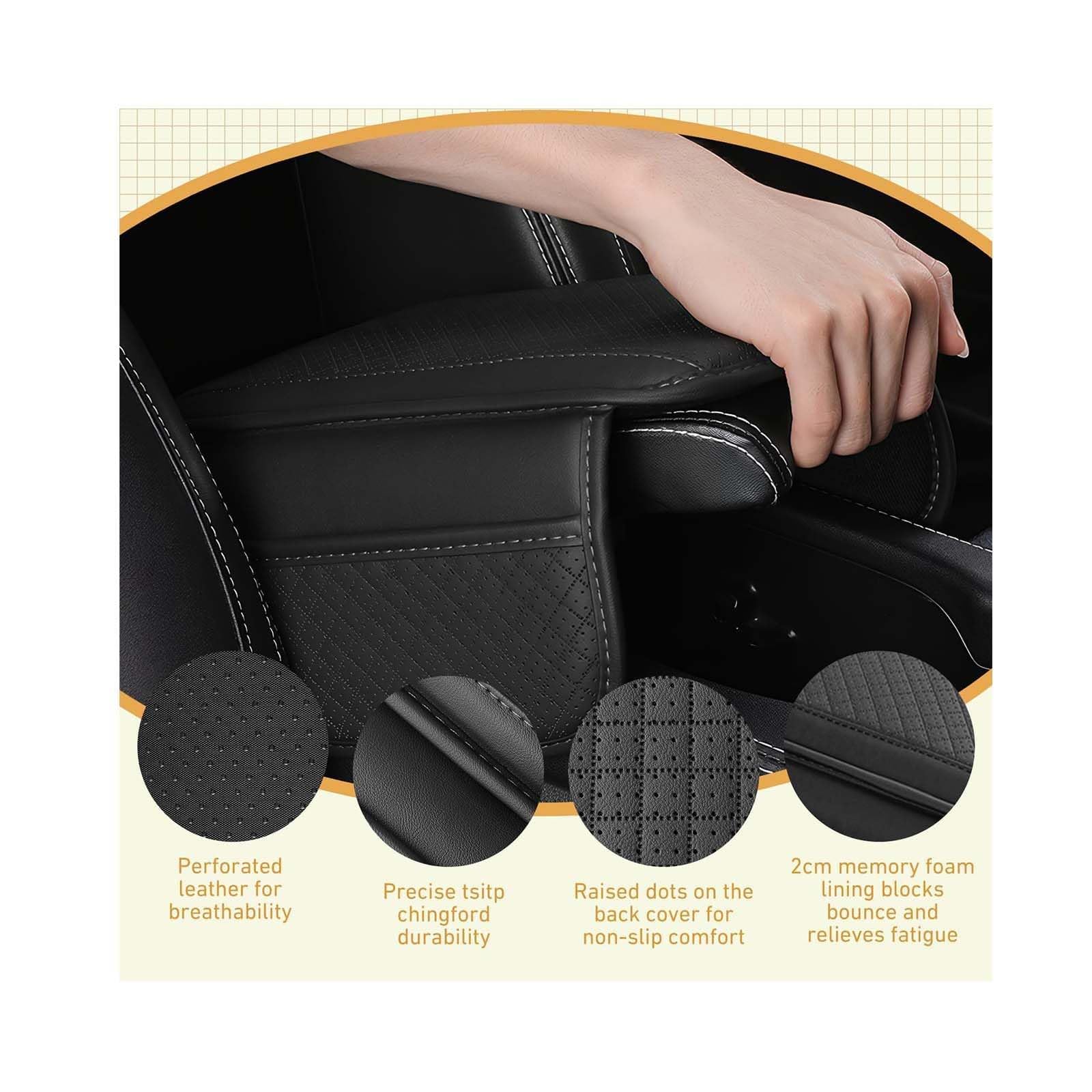 Copri Bracciolo Auto, per Suzuki S Cross Scross 2014-2025 2026 AntiGraffio Impermeabile Centrale Bracciolo Pad Pelle Center Console Protezione Cuscino,A
