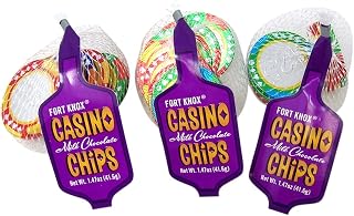 Needzo Fort Knox Foil Wrapped Milk Chocolate Casino Candy Chips Coins, 1.47 Ounce, Pack of 3