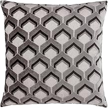 Paoletti Ledbury Jacquard Throw Pillow Cover (45cm x 45cm) (Gray/Black)
